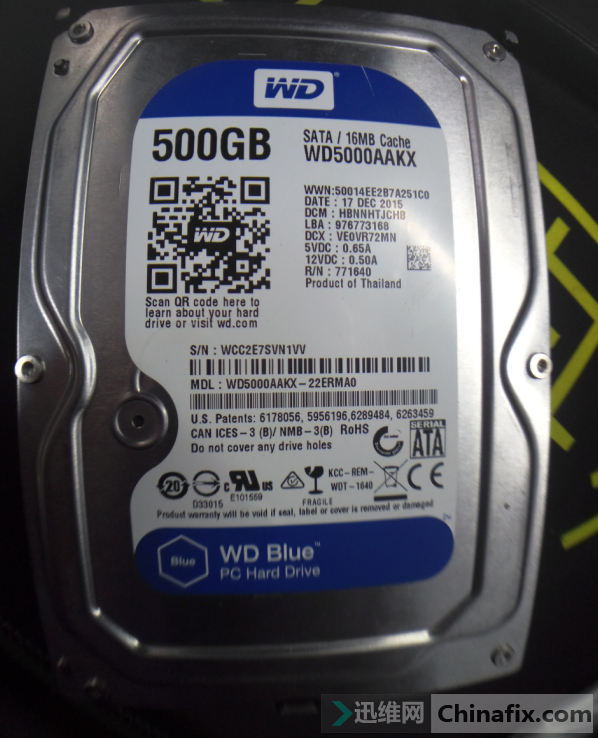 WDC WD5000AAKXӲݻָ
