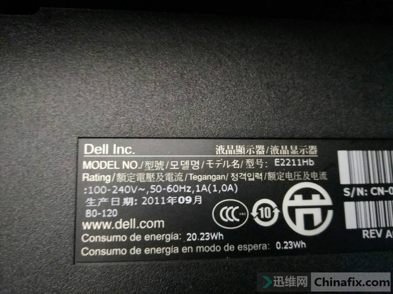 DELL E2211Hb ʾԴ4H.19802.AF 0TU08Q...
