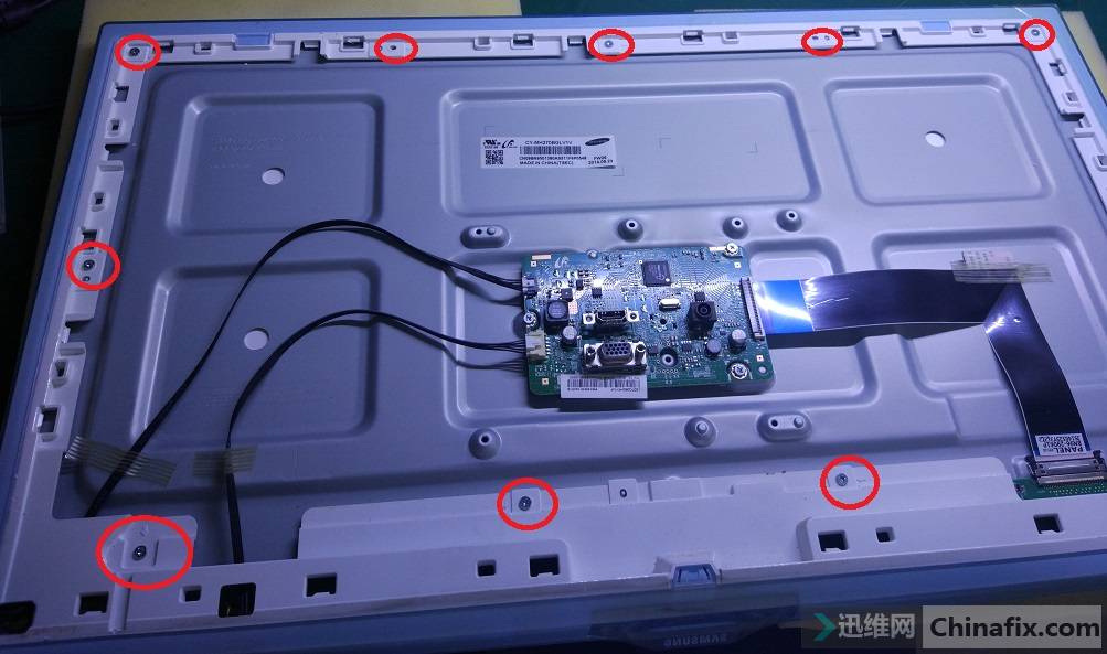 三星s27d360h显示器拆机及led灯条维修通病详解