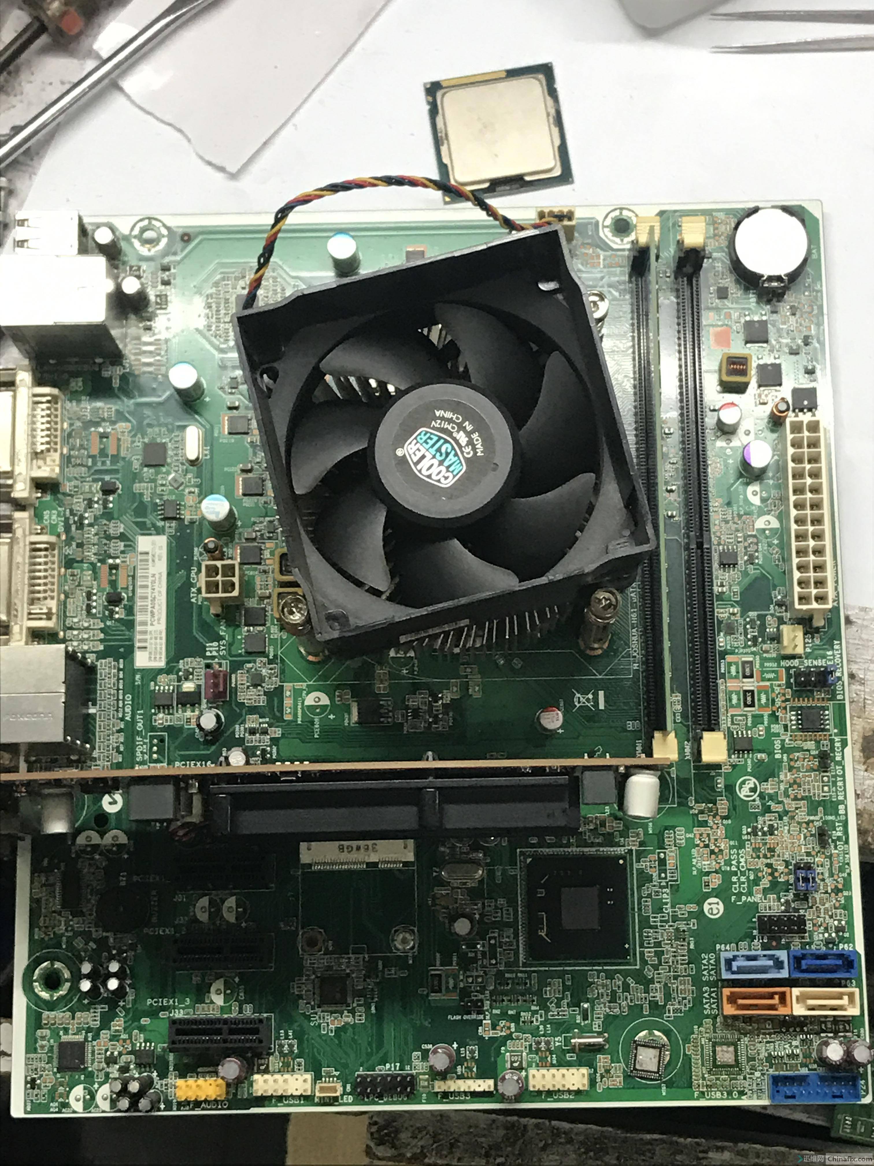 hp h61主板 h-joshua-h61-uatx 1.10 点不亮维修