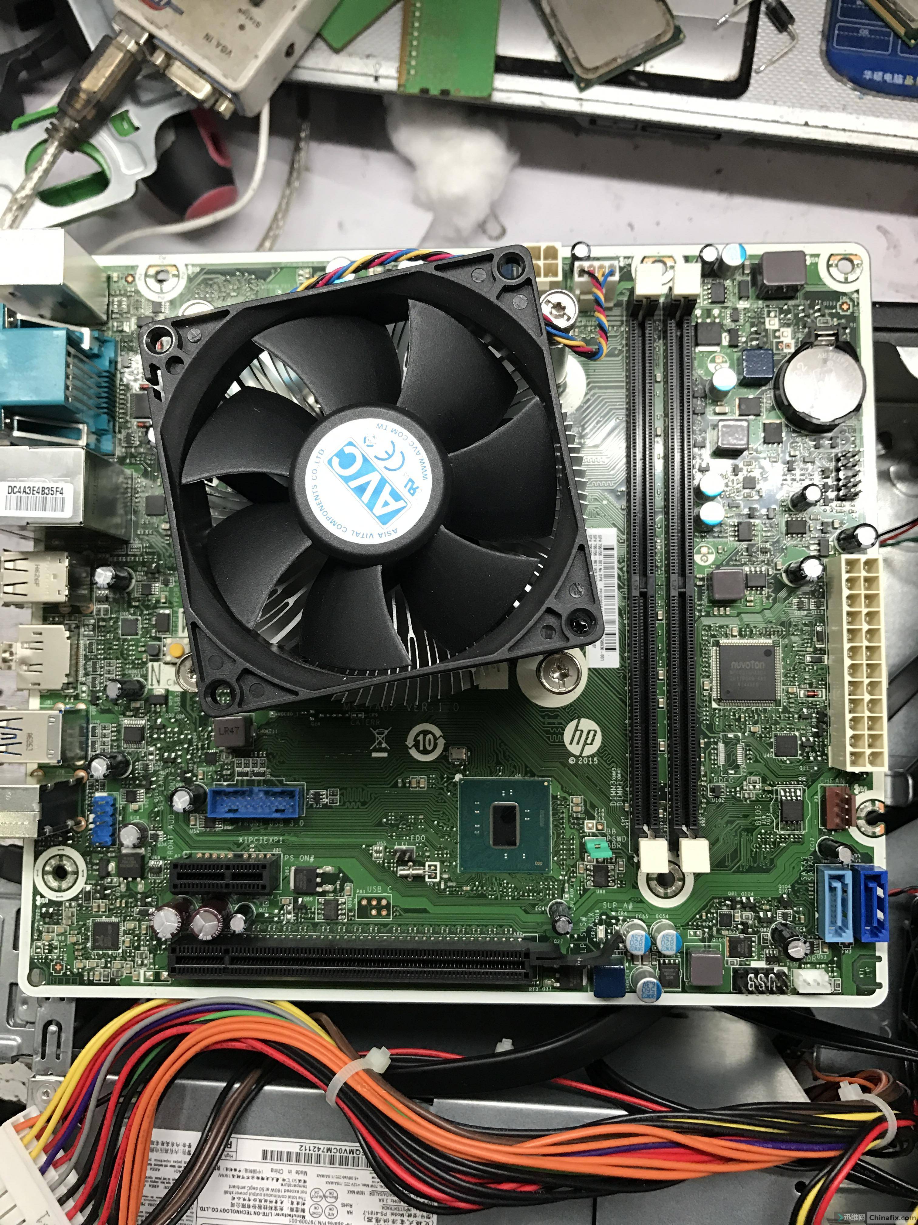 hpprodesk400主板点不亮维修