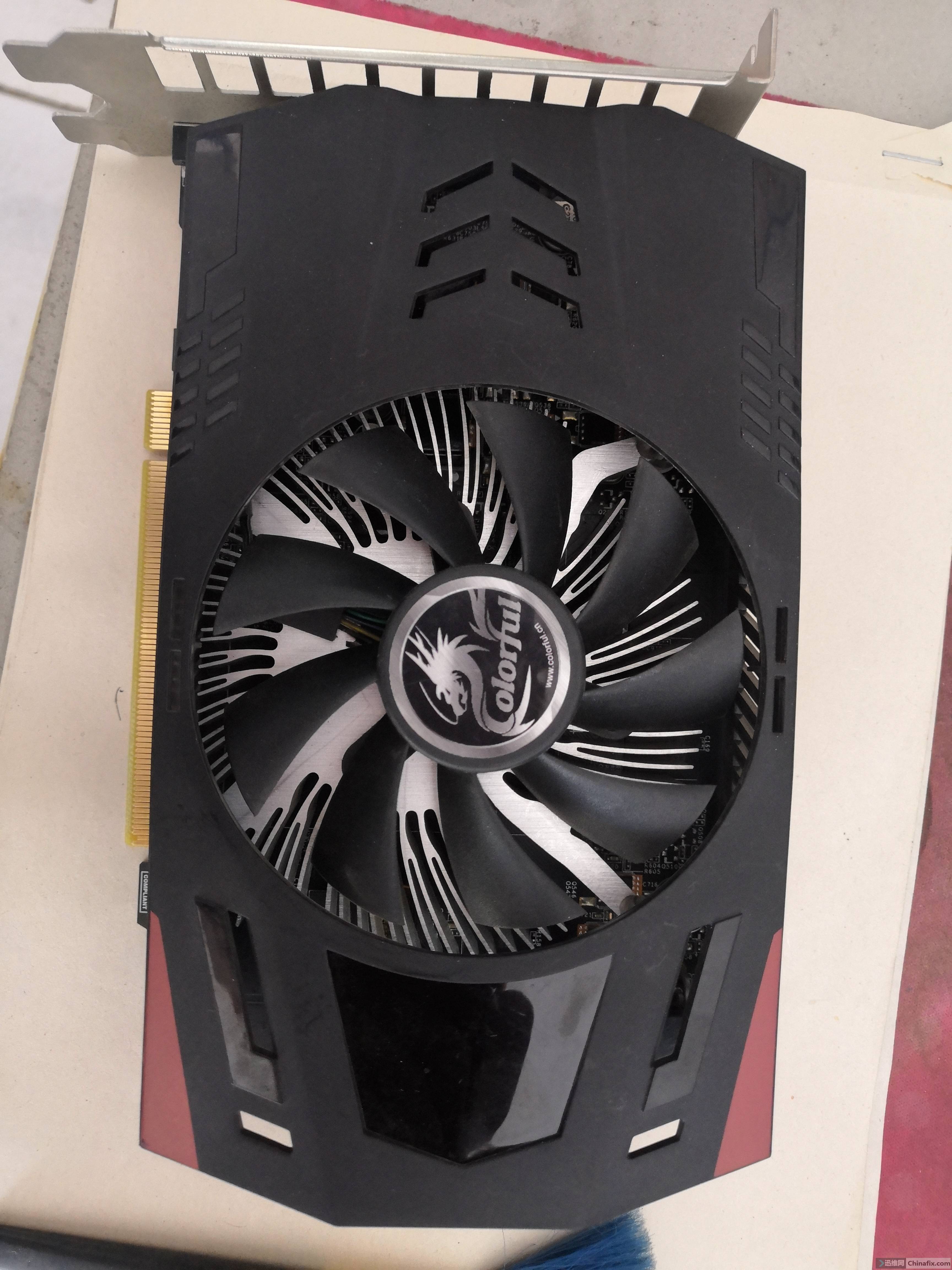 修复一张七彩虹网驰gtx750ti2gd5显卡开机不显