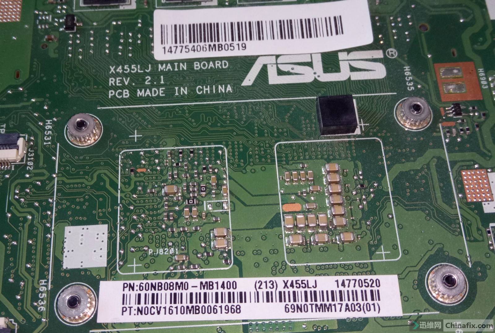 华硕笔记本 r455l bios 板号 x455lj v2.