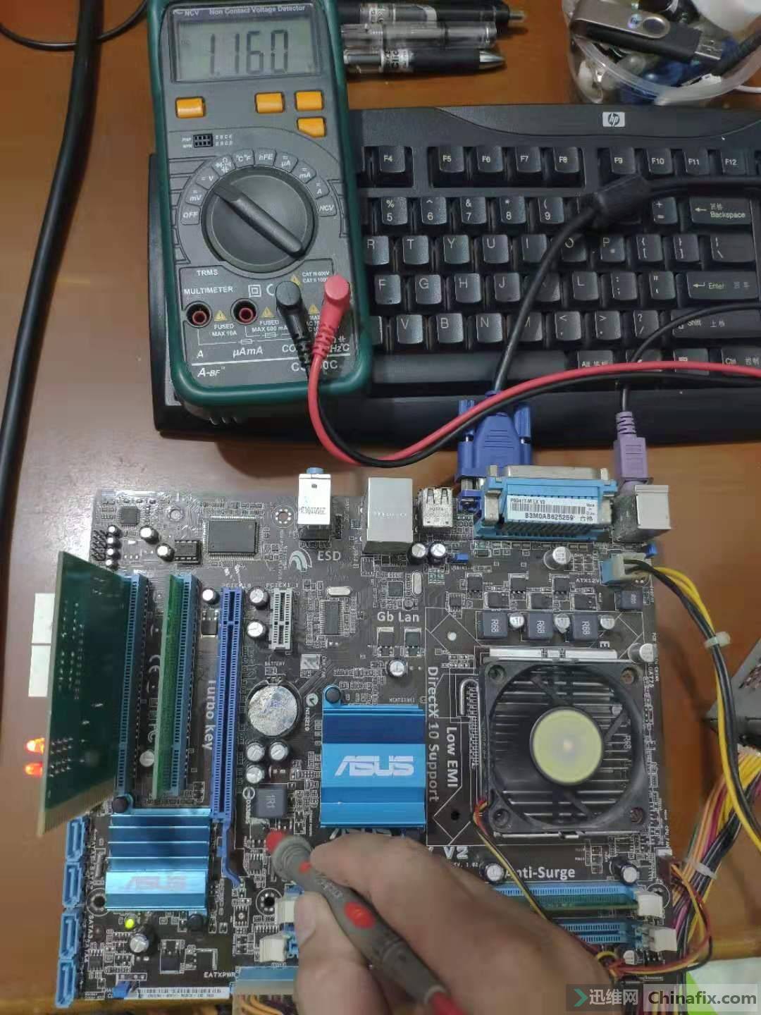 新手求助华硕g41t主板不跑码请问是什么故障