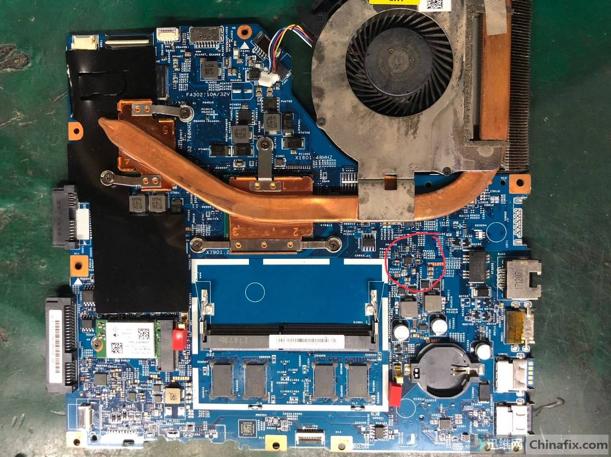 联想v110-14ast笔记本电脑,芯片烧糊看不清求型号-迅维网-维修论坛