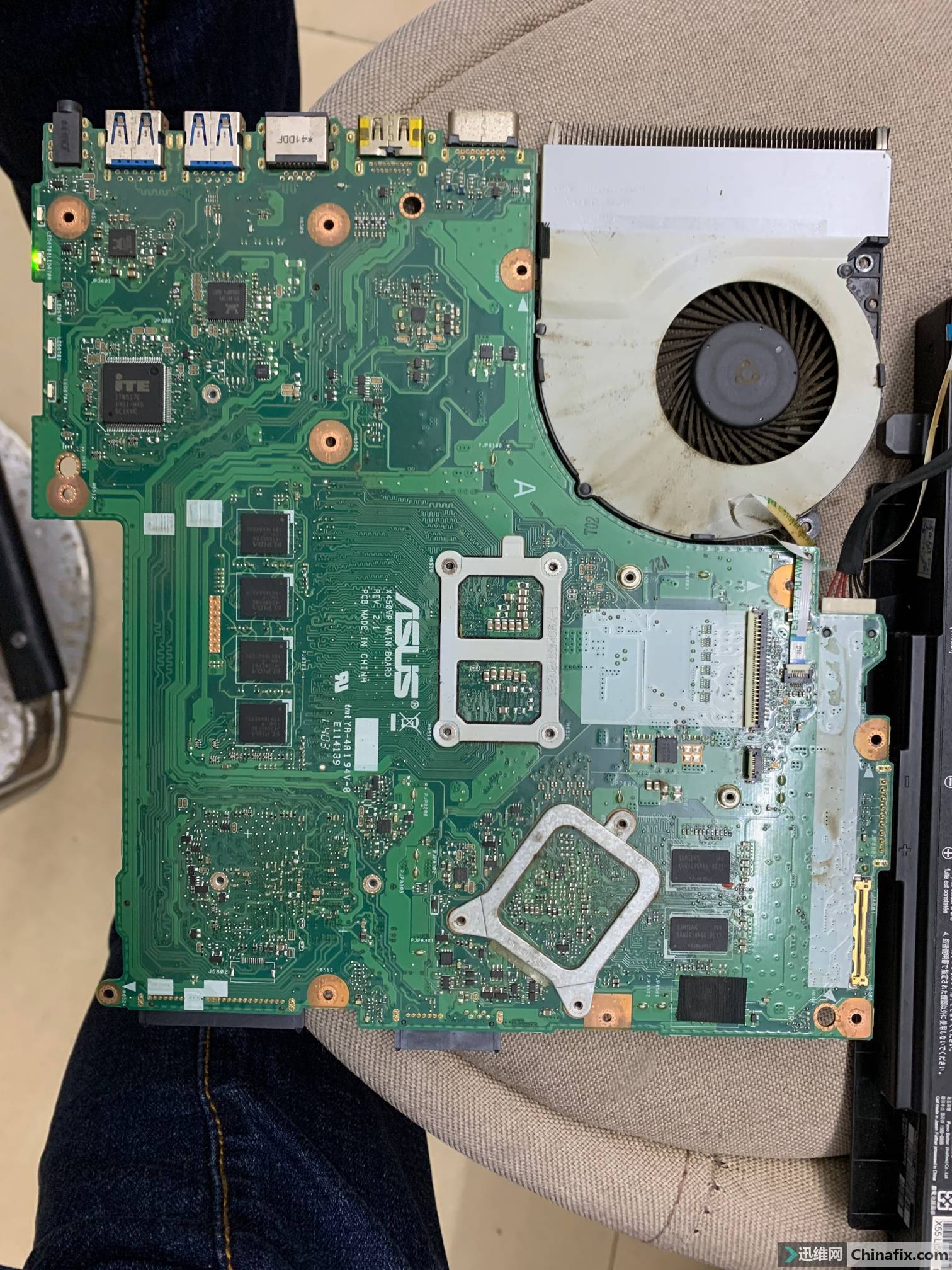 华硕x45测了一下原来如此飞线