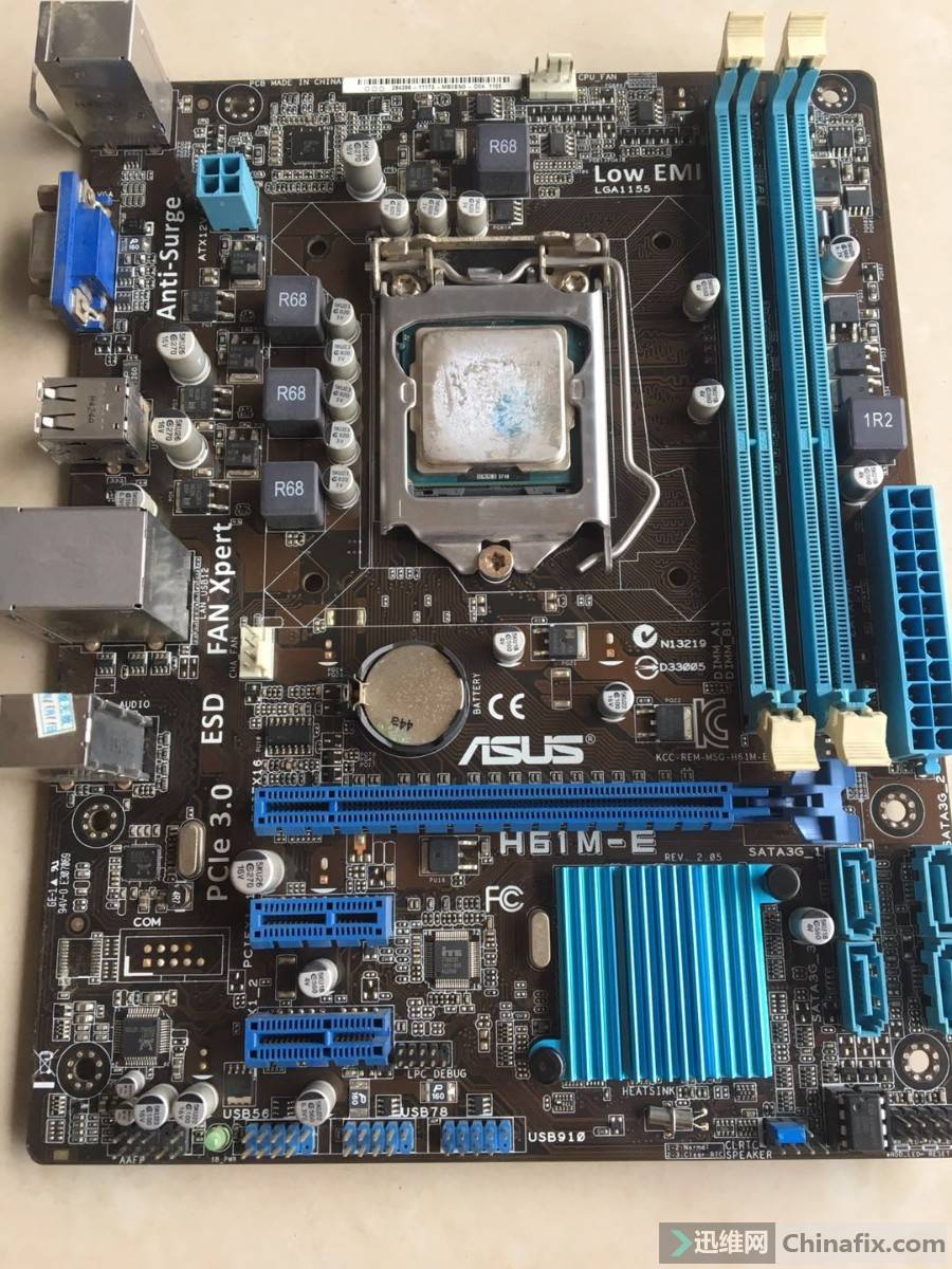 华硕h61me主板开机掉电