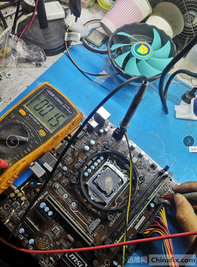 V星B250M PRO_VD 版号MS-7A74没内存供电不显示维修-迅维网-维修论坛