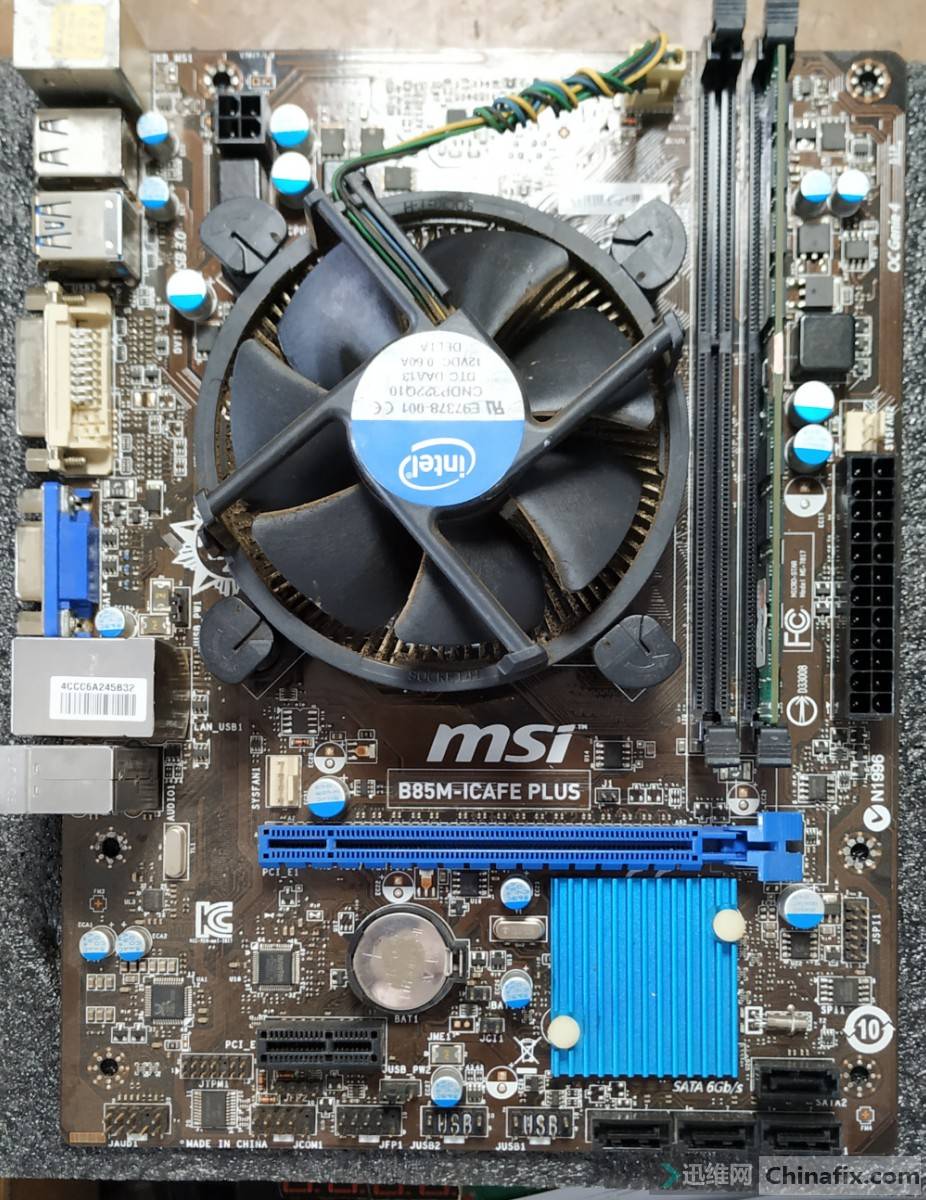 微星b85m-icafe plus vga正常dvi无信号 维修