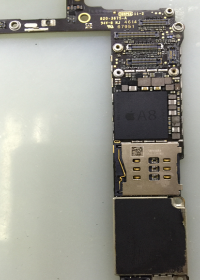 iphone6plus焊工不好導致cpu上蓋壞刷機4005故障