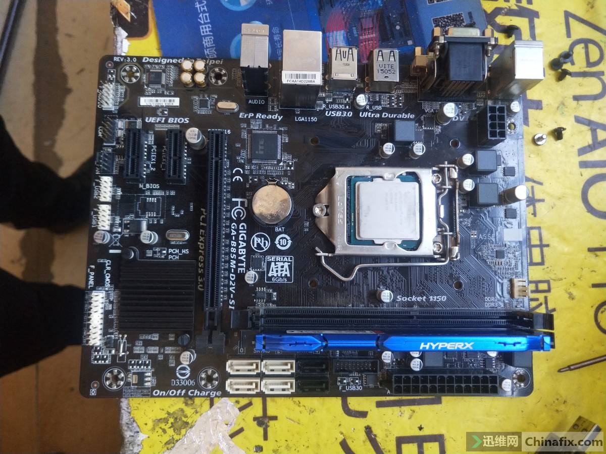 ga-b85m-d2v-si rev3.0不关机维修