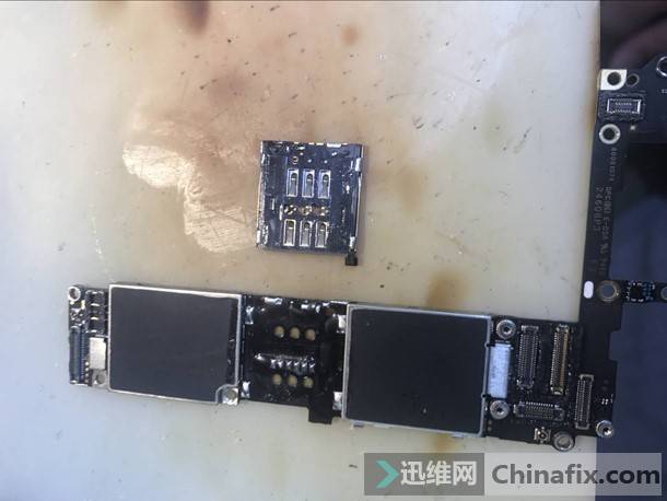 iPhone 6s card changing slot Nand blows Open, causing Won't Turn On fault maintenance
