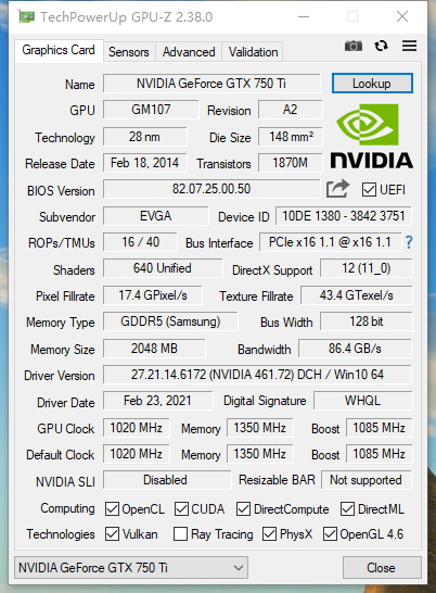 ֣GTX750ti