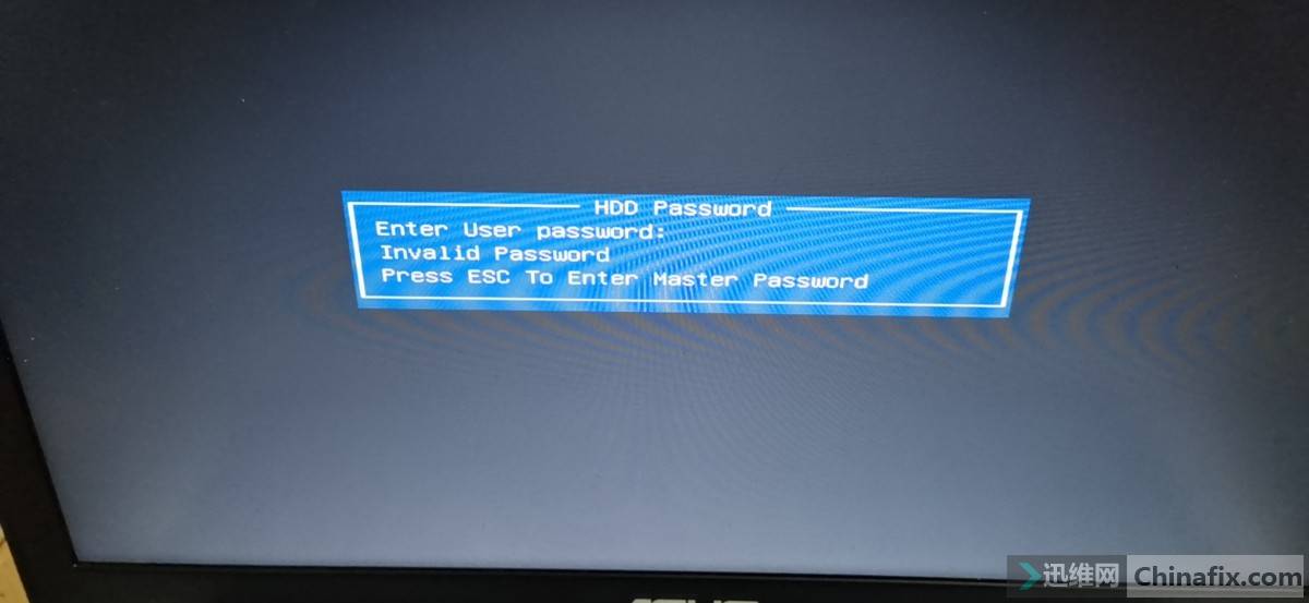 华硕a556u开机提示hdd启动密码不是硬盘不是bios问题