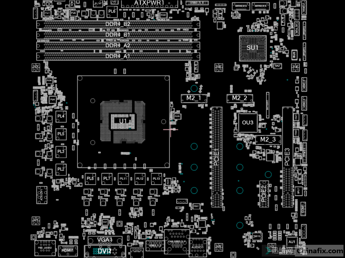 求华擎b365m-pro4 点位图 ,顺手发点显卡图纸-迅维网-维修论坛