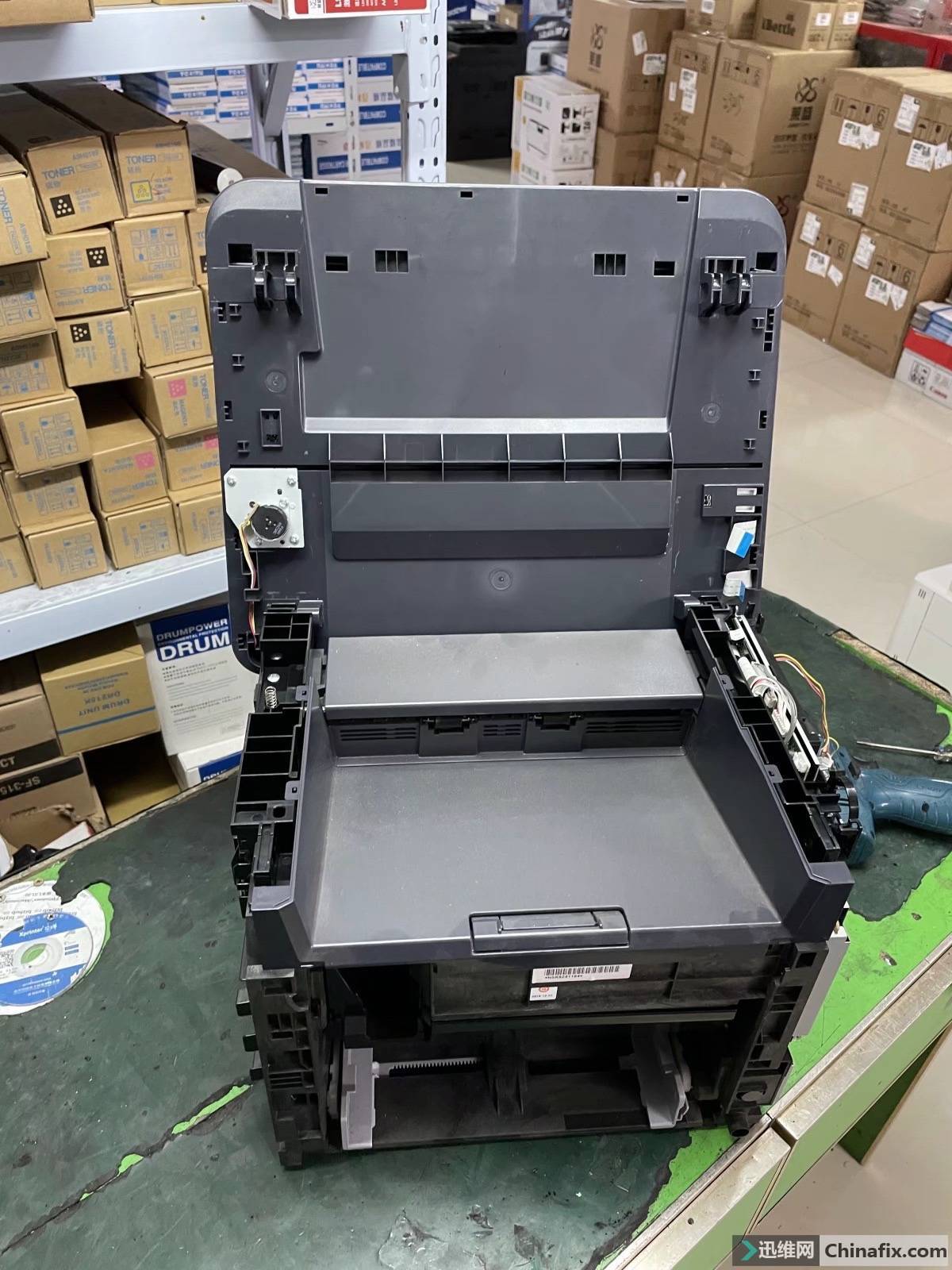 拆个京瓷1020下粉组件和激光器