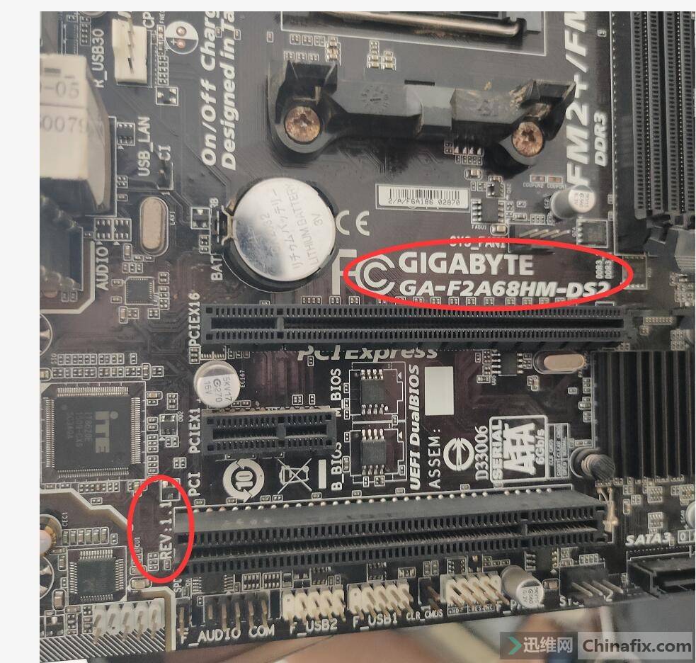 技嘉f2-a68hm-ds2 v1.1主板通电不亮机 可能是通病