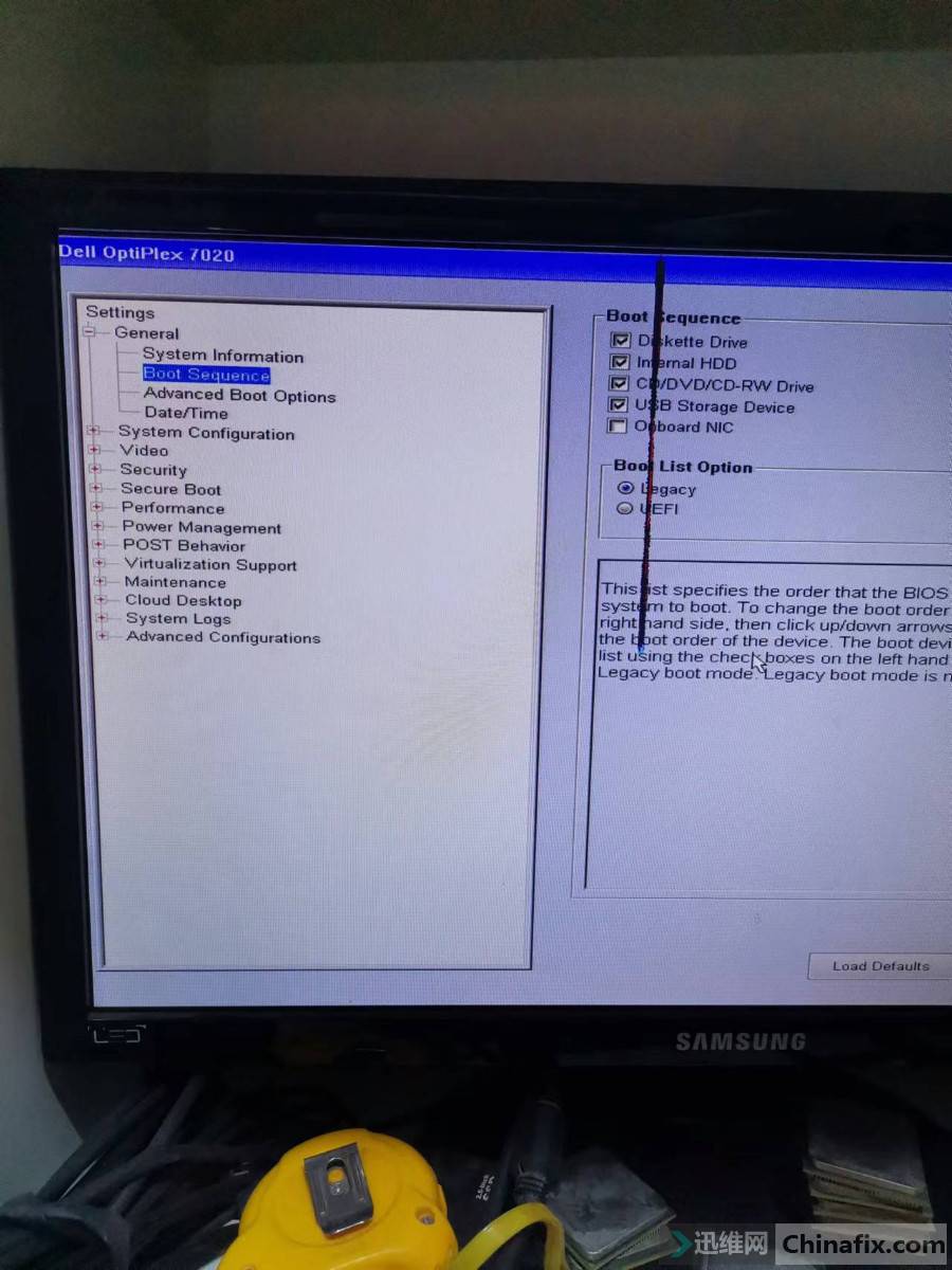 DELL Optiplex 7020 4兆8兆 BIOS 修好亮机备份迅维网维修论坛