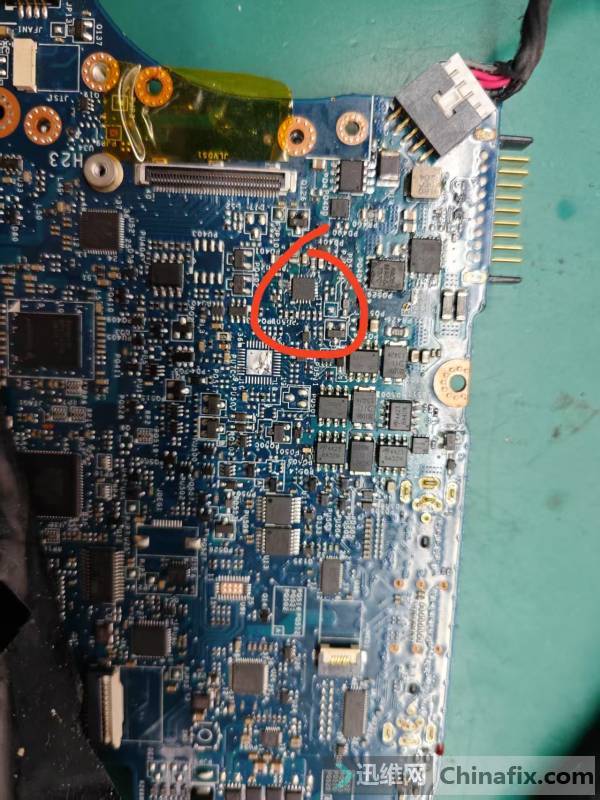 LA-9832P 公共点17V不正常