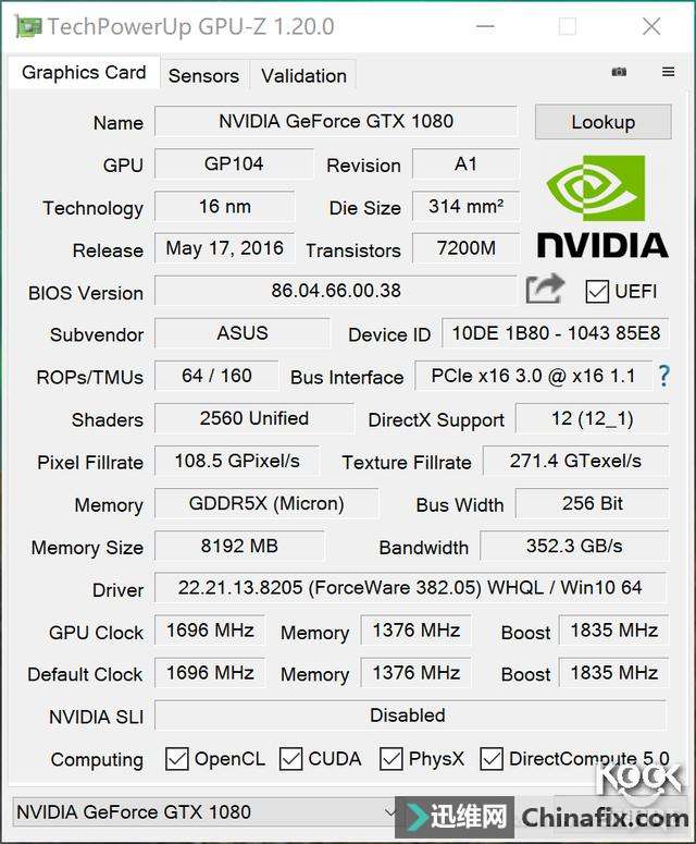 gtx1080 gpuz图片