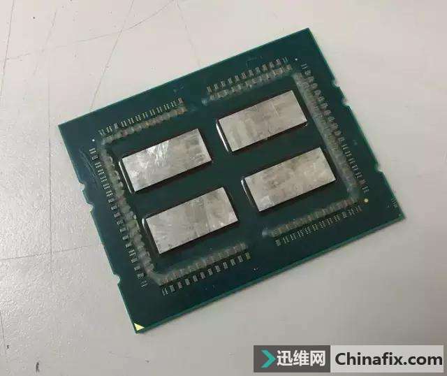 amd展示的锐龙threadripper处理器内部链接简图.