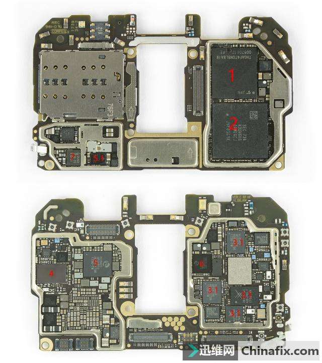 手机内部芯片结构图图片