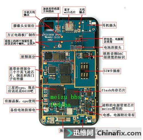 华为p9主板元件分布图图片