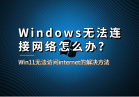 Windows无法连接网络怎么办？Win11无法访问internet的解决方法