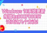 Windows 10ϵͳ±0x800F0805⼸
